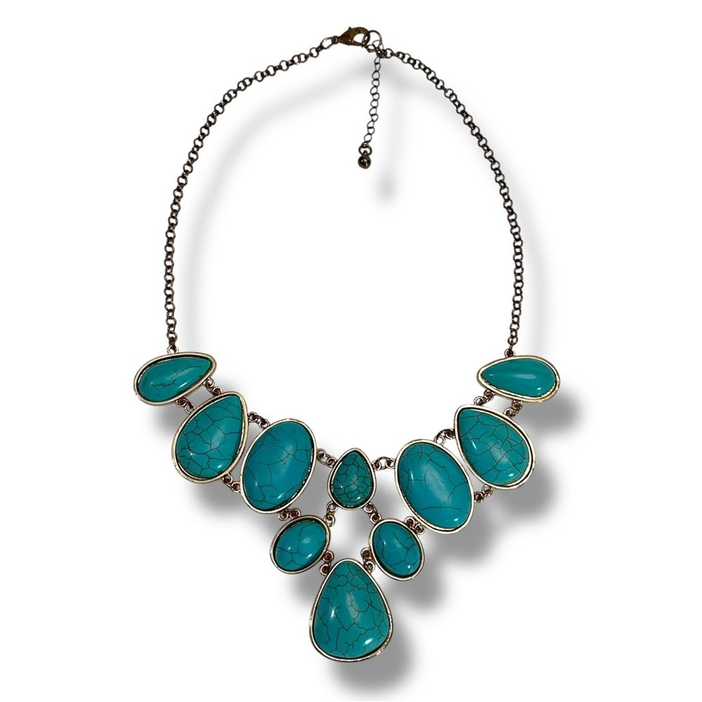 Turquoise Statement Necklace - Picture 2 of 6